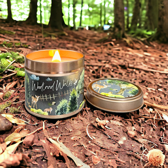 Woodland Walks Tin Candle