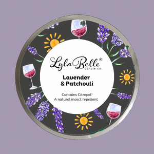 Lavender & Patchouli Wax Melt Pot with Insect Repellent