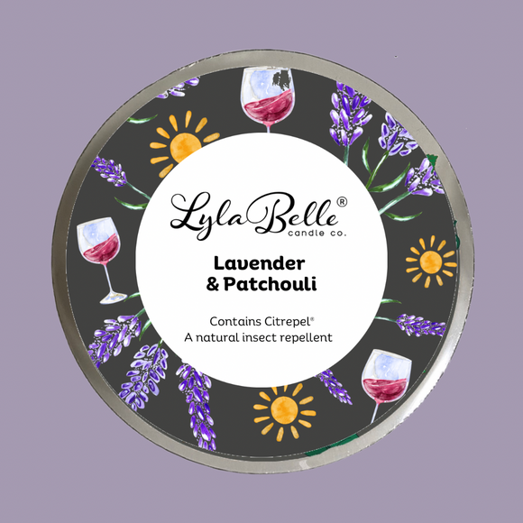 Lavender & Patchouli Wax Melt Pot with Insect Repellent