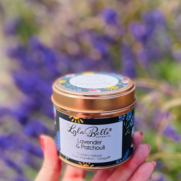 Lavender & Patchouli Outdoor Tin Candle