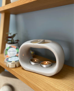 Ceramic Modern Duo Tea Light Burner