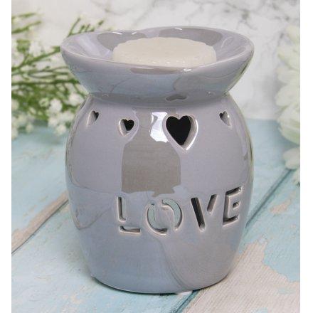 ‘LOVE’ Tealight Ceramic Wax/Oil Burner